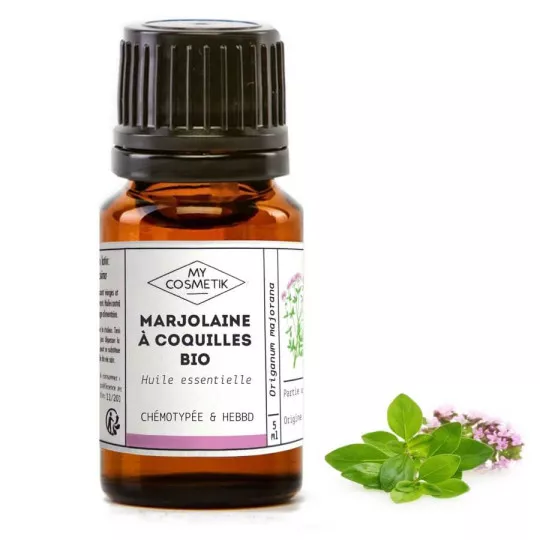 Marjoram organic essential oil with shells