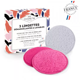 [K1310] Set of 3 washable makeup remover wipes